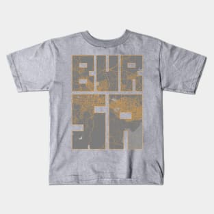 Bursa, Turkey City Map Typography - Bauhaus Kids T-Shirt